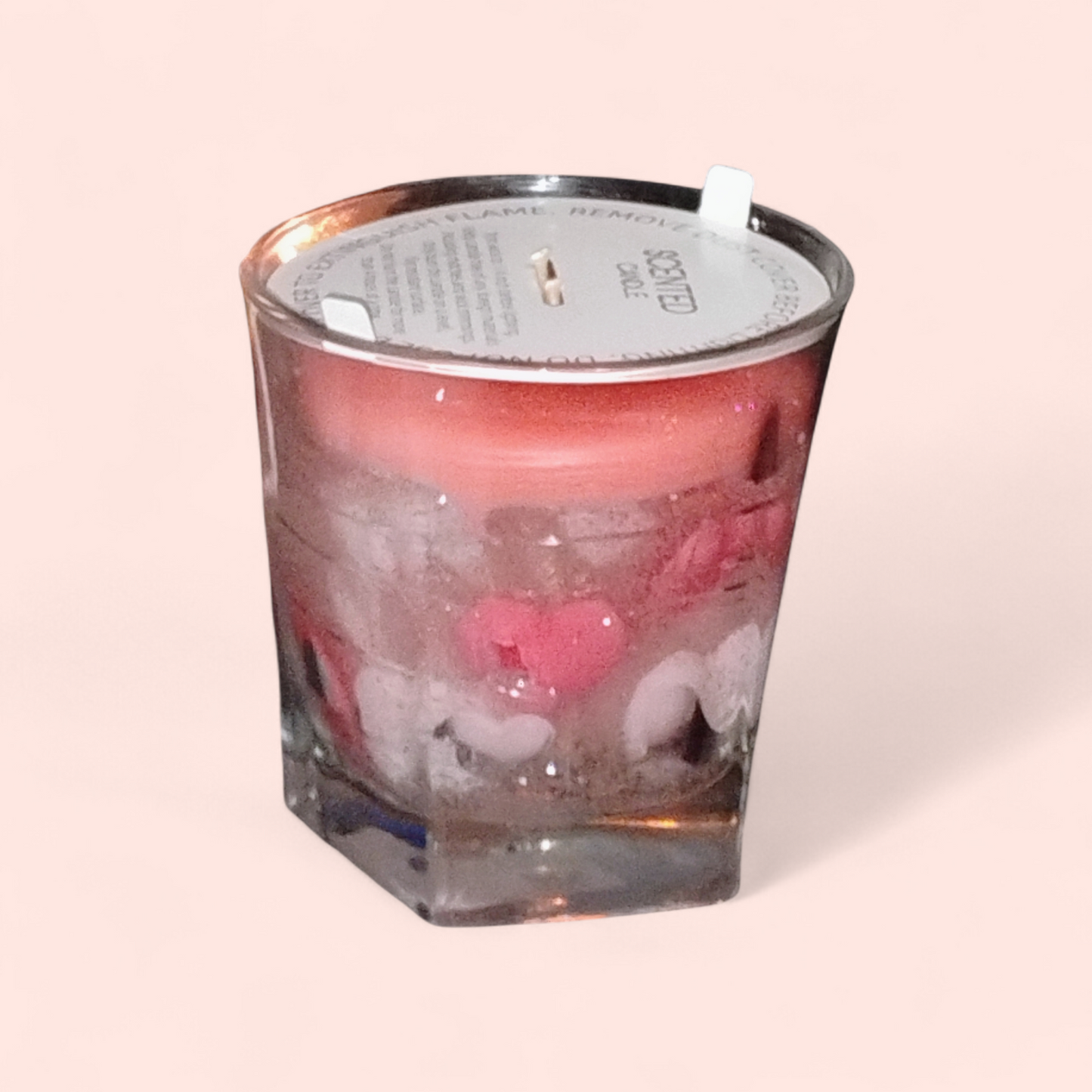 HEART THEMED GEL CANDLE
