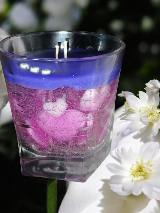 PERSONALIZED AND OR CUSTOM-MADE HEART GEL THEME CANDLE - UNIQUE HANDMADE GIFT